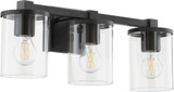 Quorum 523-3-59 Bolton Matte Black 3-Light Bath Lighting Sconce