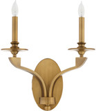 Quorum 5240-2-47 Chantelle Brushed Brass Wall Lighting Fixture