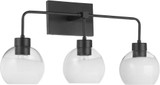 Quorum 532-3-159 Lacy Modern Matte Black 3-Light Lighting For Bathroom