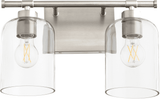 Quorum 5374-2-65 Tribute Modern Satin Nickel 2-Light Bath Light Fixture