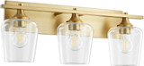 Quorum 558-3-80 Veno Modern Aged Brass 3-Light Bathroom Lighting