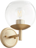 Quorum 578-1-80 Lyon Modern Aged Brass Wall Light Sconce