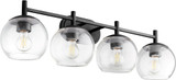Quorum 578-4-59 Lyon Modern Matte Black 4-Light Vanity Lighting