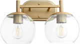 Quorum 578-2-80 Lyon Modern Aged Brass 2-Light Bath Lighting