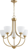 Quorum 6059-5-80 Enclave Aged Brass Lighting Chandelier