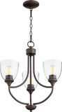 Quorum 6059-3-286 Enclave Oiled Bronze Mini Chandelier Lighting