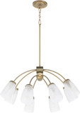 Quorum 6077-8-80 Arpeggio Modern Aged Brass Lighting Chandelier