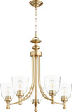 Quorum 6122-5-280 Rossington Aged Brass Hanging Chandelier