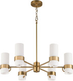 Quorum 6169-6-47 Sojourn Contemporary Brushed Brass Hanging Chandelier