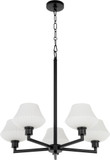 Quorum 6221-5-59 Cassini Contemporary Matte Black Chandelier Light