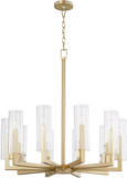 Quorum 6277-10-80 Harbin Contemporary Aged Brass Chandelier Light