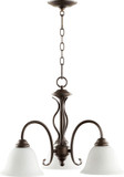 Quorum 6410-3-186 Spencer Oiled Bronze Mini Lighting Chandelier