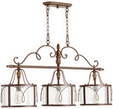 Quorum 6506-3-39 Salento Vintage Copper Kitchen Island Light Fixture