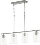 Quorum 6574-4-65 Tribute Modern Satin Nickel Kitchen Island Lighting