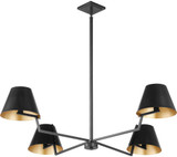 Quorum 668-4-59 Bliss Modern Matte Black Ceiling Chandelier