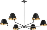 Quorum 668-6-59 Bliss Modern Matte Black Ceiling Chandelier