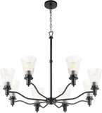Quorum 6803-8-59 Lawton Modern Matte Black Chandelier Light