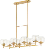 Quorum 688-8-80 Lyon Contemporary Aged Brass Island Light Fixture
