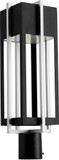 Quorum 713-22-69 Al Fresco Modern Noir with Brushed Aluminum LED Exterior post Post Lighting