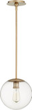 Quorum 80-10-80 Contemporary Aged Brass Mini Pendant Lamp