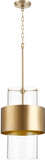 Quorum 8013-80 Contemporary Aged Brass Drop Ceiling Lighting