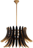 Quorum 825-3-5659 Aldridge Modern Brushed Brass|Matte Black Hanging Pendant Light