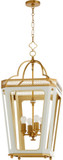 Quorum 840-4-0847 Loire Studio White|Brushed Brass Foyer Lighting Fixture