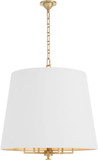 Quorum 8562-6-80 Karnes Aged Brass Hanging Light