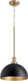 Quorum 876-6980 Contemporary Noir w/ Aged Brass Mini Drop Lighting