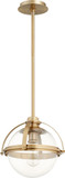 Quorum 88-13-80 Modern Aged Brass Hanging Lamp