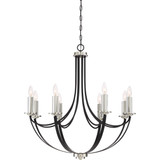 Quoizel ANA5008K Alana Modern Mystic Black Chandelier Lighting