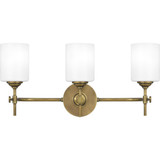 Quoizel ARI8622WS Aria Weathered Brass 3-Light Bathroom Lighting Fixture