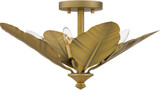 Quoizel BAY1718AB Bayley Contemporary Aged Brass Flush Mount Light Fixture
