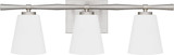 Quoizel BID8623BN Brindley Contemporary Brushed Nickel 3-Light Bathroom Wall Sconce