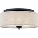 Quoizel BLA1616MBK Blanche Matte Black Flush Mount Ceiling Light Fixture