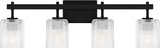 Quoizel BTH8631MBK Brenthouse Modern Matte Black 4-Light Bath Lighting Sconce