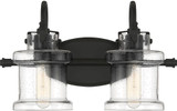 Quoizel DNY8602EK Danbury Contemporary Earth Black 2-Light Bathroom Sconce