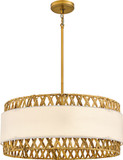 Quoizel KAT2824BRG Kate Modern Brushed Gold Drum Ceiling Light Pendant