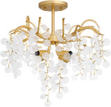 Quoizel MAP1720GFL Maple Contemporary Gold Leaf Ceiling Lighting Fixture