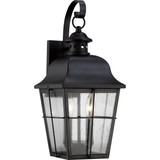 Quoizel MHE8409K Millhouse Traditional Mystic Black Finish 8" Wide Exterior Wall Lighting