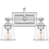 Quoizel NLC8602C Nicholas Polished Chrome 2-Light Bath Lighting Sconce