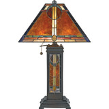 Quoizel NX615TVA Museum of New Mexico Tiffany Valiant Bronze Table Top Lamp