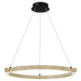 Quoizel PCSMA2827WA Soma Modern Whitewashed Walnut LED 27" Hanging Lamp