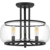 Quoizel PRUC1714MBK Pruitt Modern Matte Black Flush Mount Light Fixture