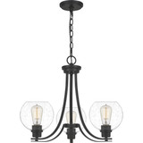 Quoizel PRUS5022MBK Pruitt Matte Black Mini Lighting Chandelier