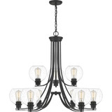 Quoizel PRUS5034MBK Pruitt Matte Black Hanging Chandelier