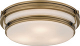 Quoizel QFL6776WS Contemporary Weathered Brass Ceiling Light Fixture
