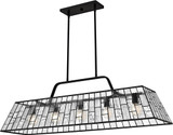 Quoizel QLC6176MBK Modern Matte Black Kitchen Island Lighting