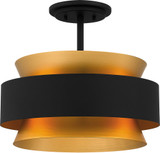 Quoizel QSF5570EK Modern Earth Black Overhead Light Fixture