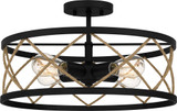 Quoizel QSF5632MBK Modern Matte Black Flush Mount Lighting Fixture